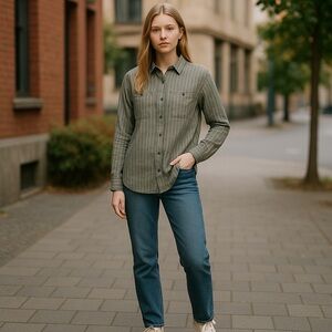 Converse One Star Gray Long Sleeve Size S